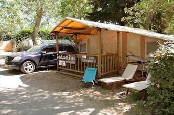 Adria: Logdezelt Safari auf Camping Pra Delle Torri