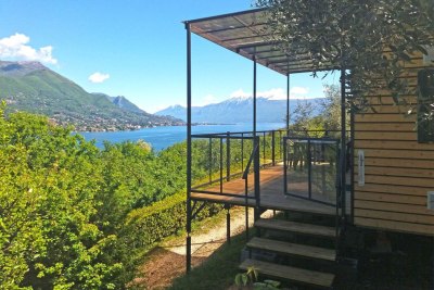 Mobilheim mit Blick auf den Gardasee, Camping Weekend