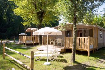 Lago Maggiore: Lodgezelt mit Bad auf Camping Eden